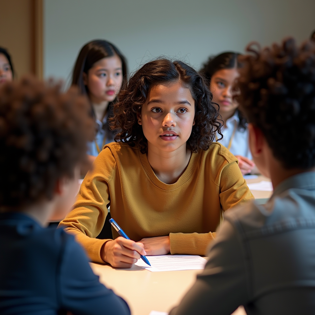 Young advocates participating in Youth Leadership Initiative training program focused on public policy, international affairs, and community organizing with diverse participants engaged in workshop activities